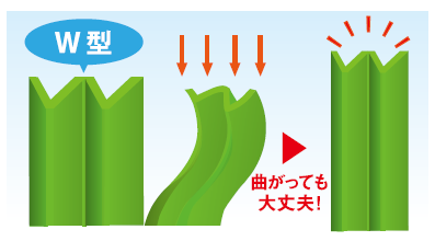 Ｗタイプ（雪の重みでもつぶれにくい）(4)