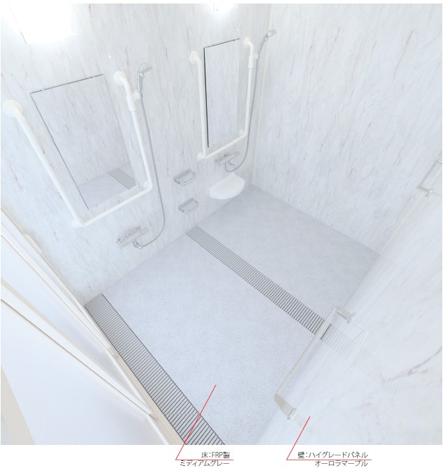 洗い場2か所シャワー室　１７２４サイズ(2)